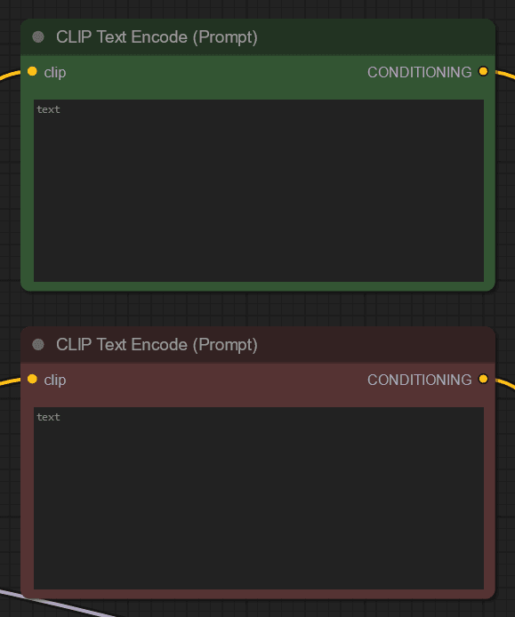 Depicts part of the aforementioned ComfyUI workflow - shows the prompt boxes.