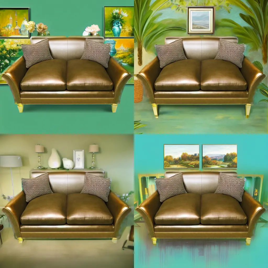 A grid of four images; the result of the image generation process followed in this article.