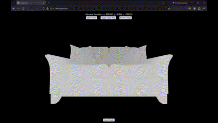 An image showing x-axis camera movement on a-eye-vision.tech's 3D model renderer.