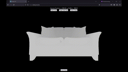 An image showing y-axis camera movement on a-eye-vision.tech's 3D model renderer.