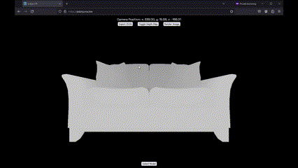An image showing z-axis camera movement on a-eye-vision.tech's 3D model renderer.